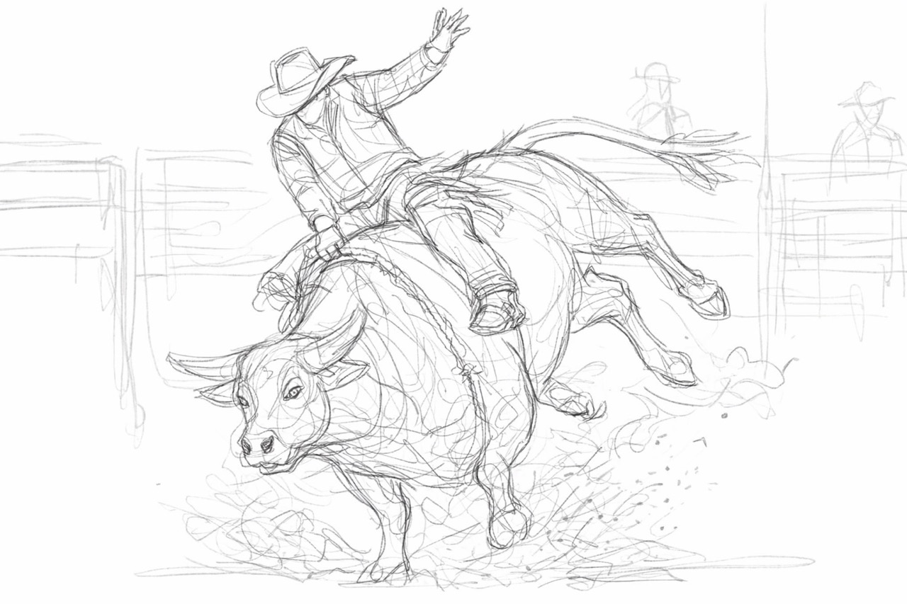 Cowboy rough sketch