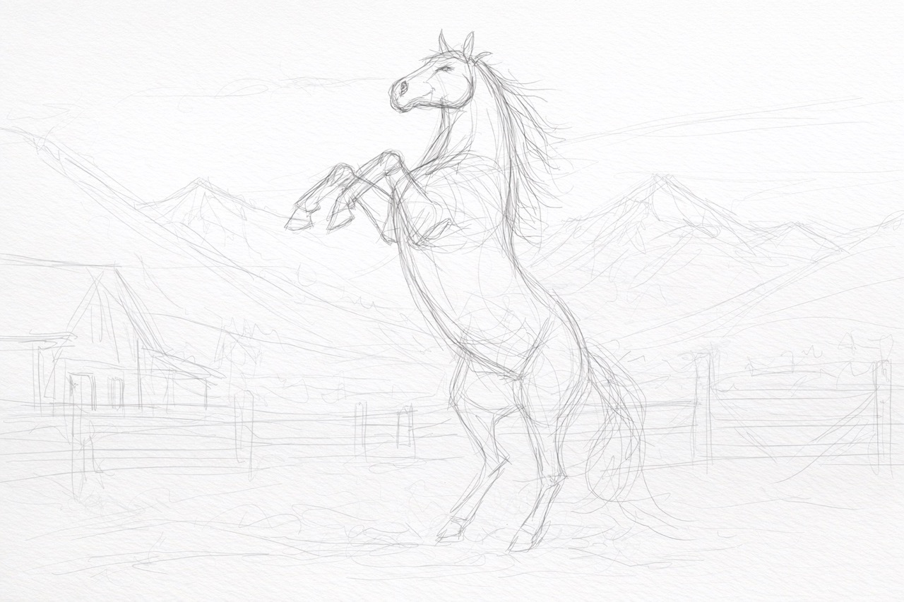 Horse rough sketch